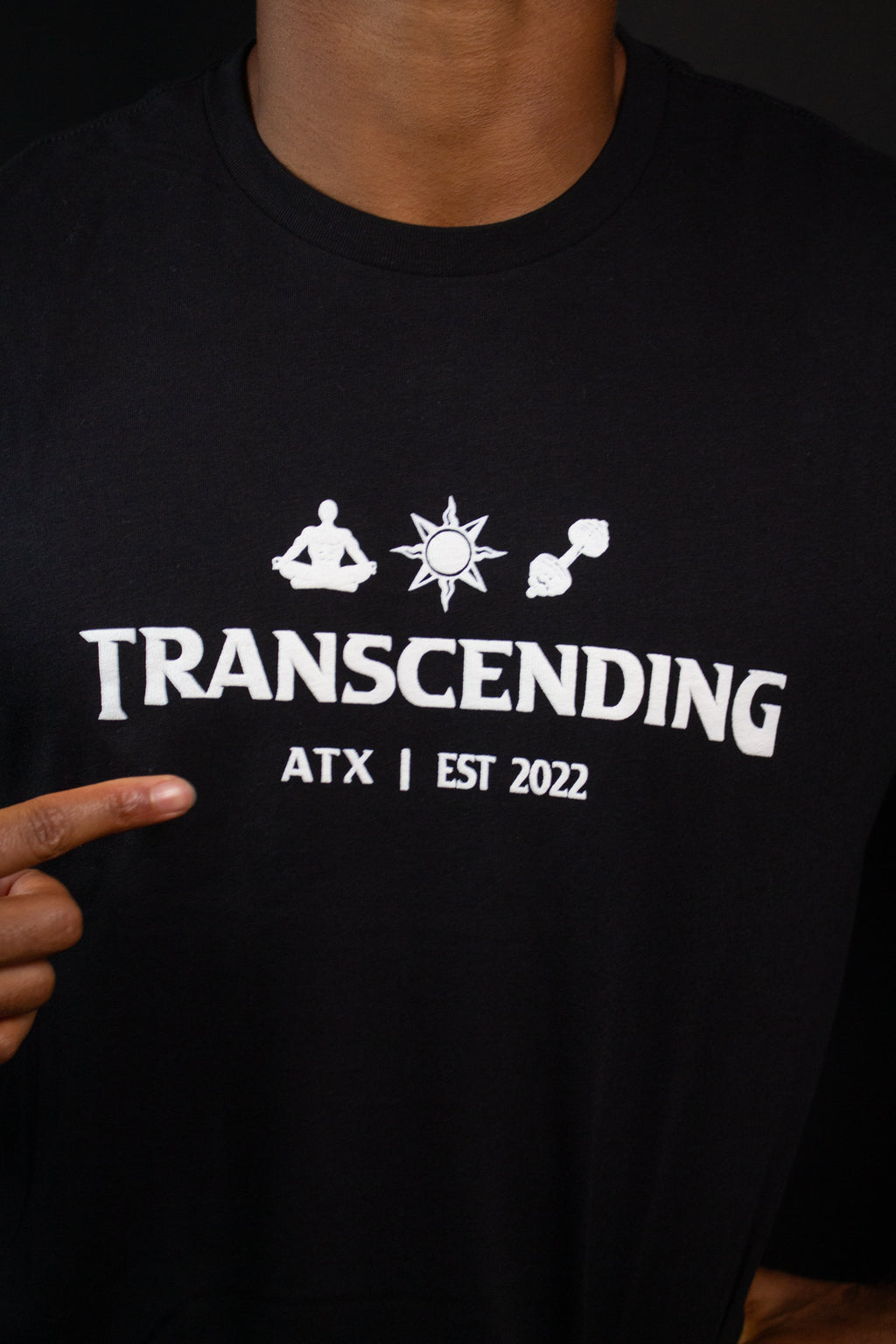 Black Transcending Tee - Go Beyond on Back