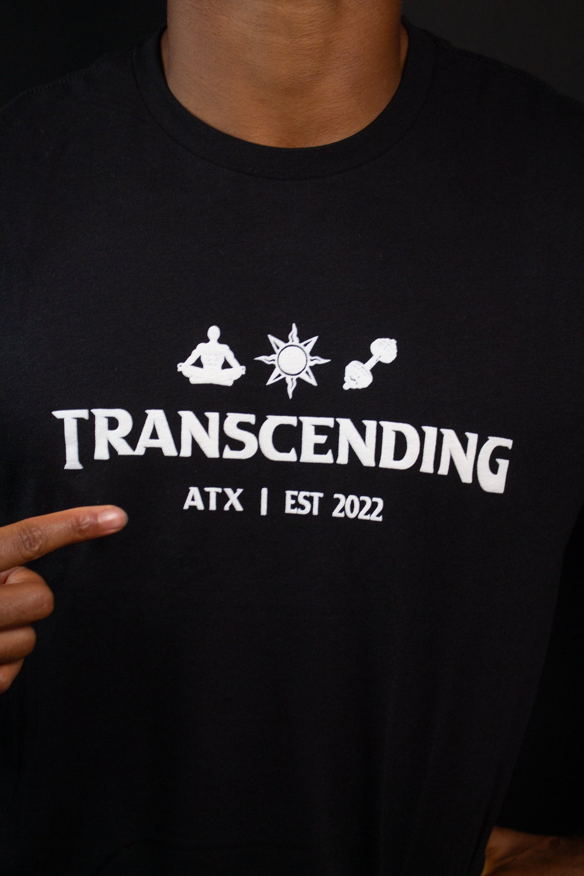 Black Transcending Tee - Go Beyond on Back