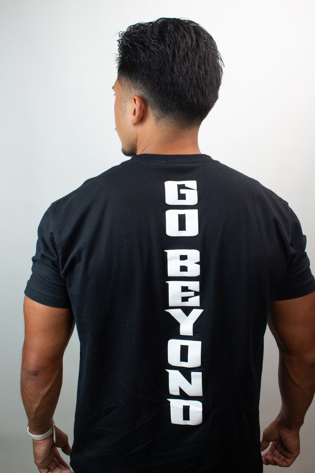 Black Transcending Tee - Go Beyond on Back