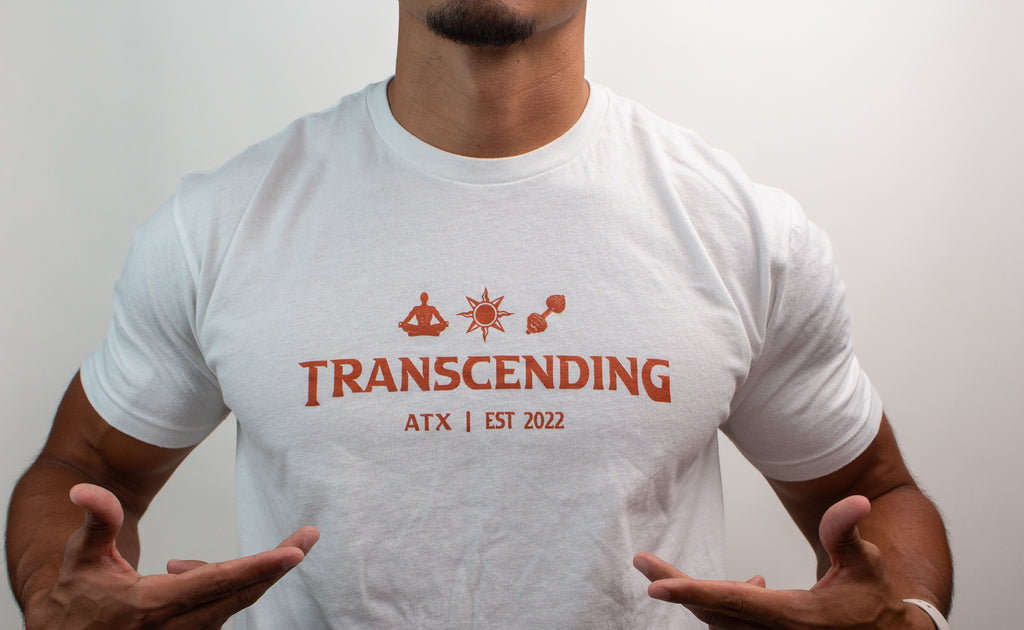 White Transcending Tee - Go Beyond on Back