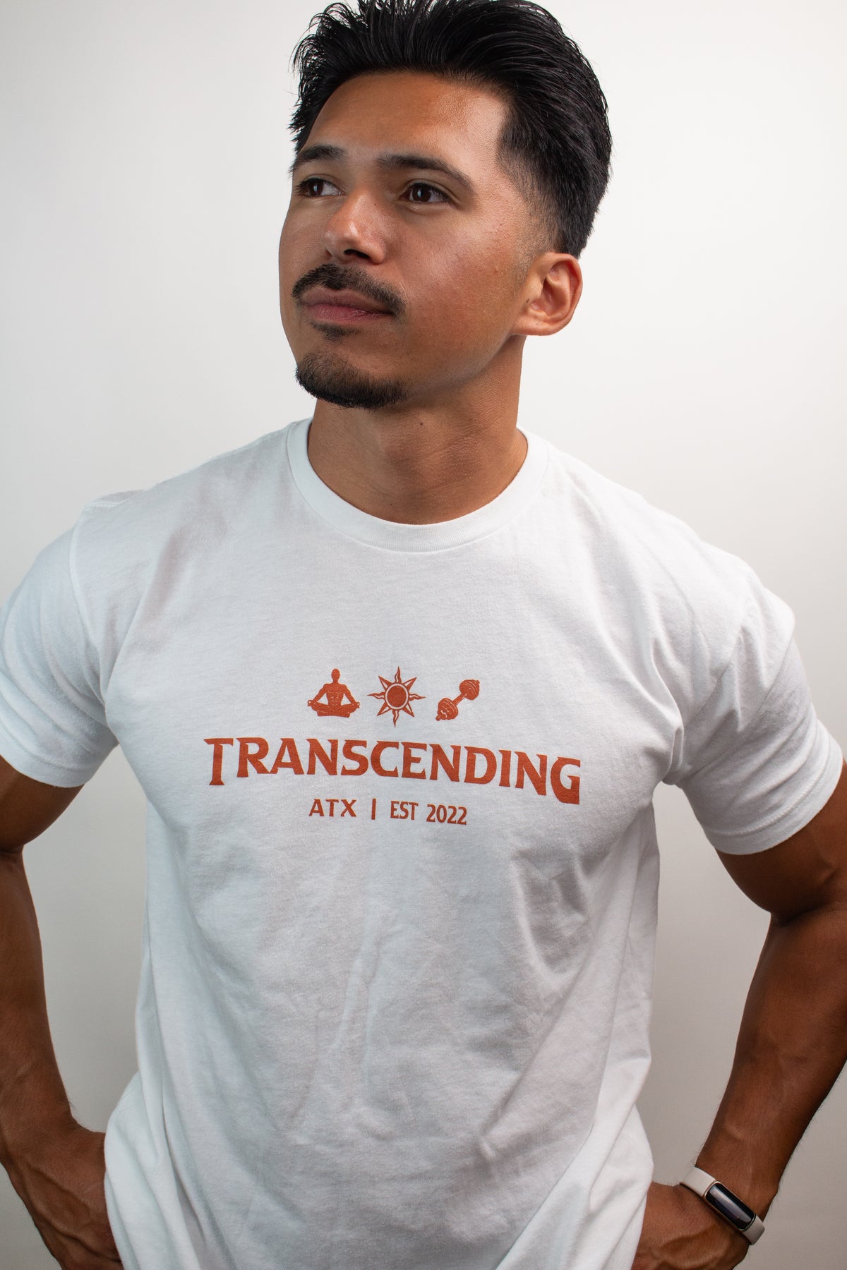 White Transcending Tee - Go Beyond on Back