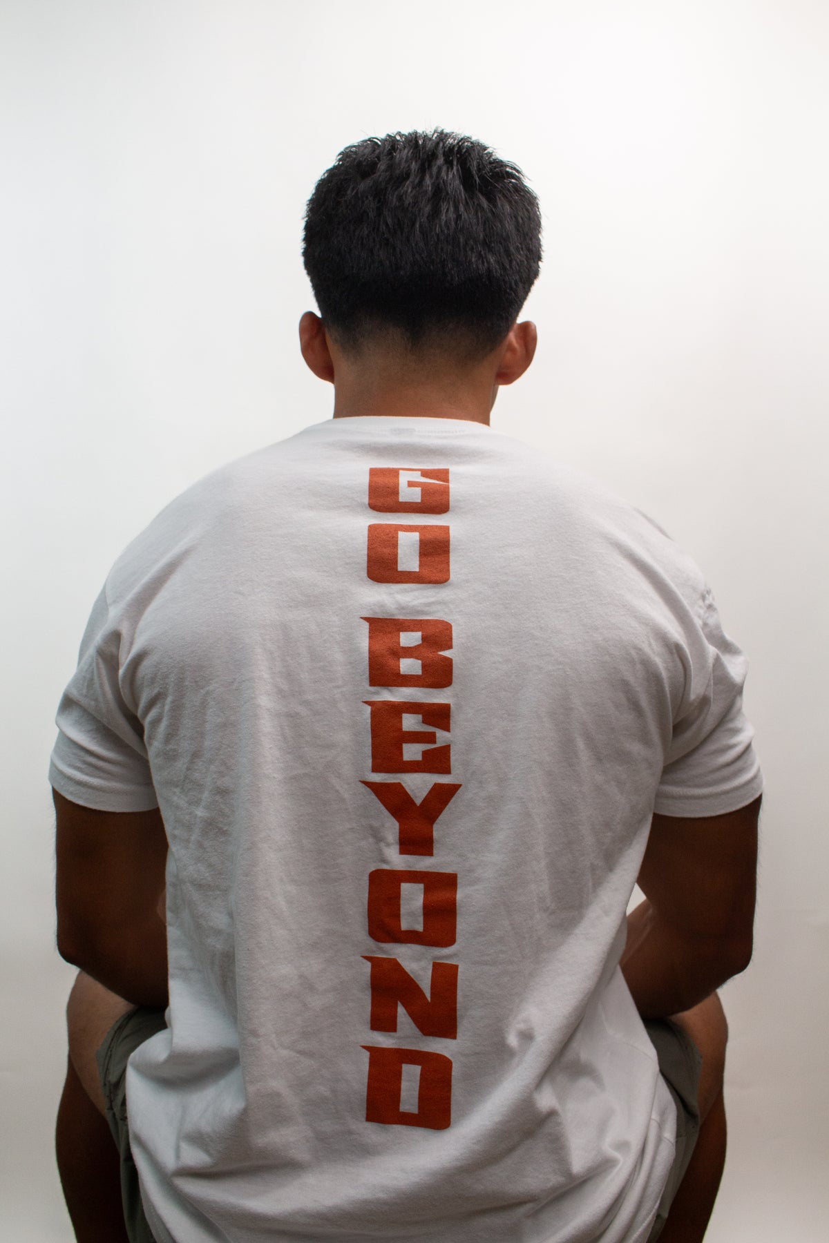 White Transcending Tee - Go Beyond on Back